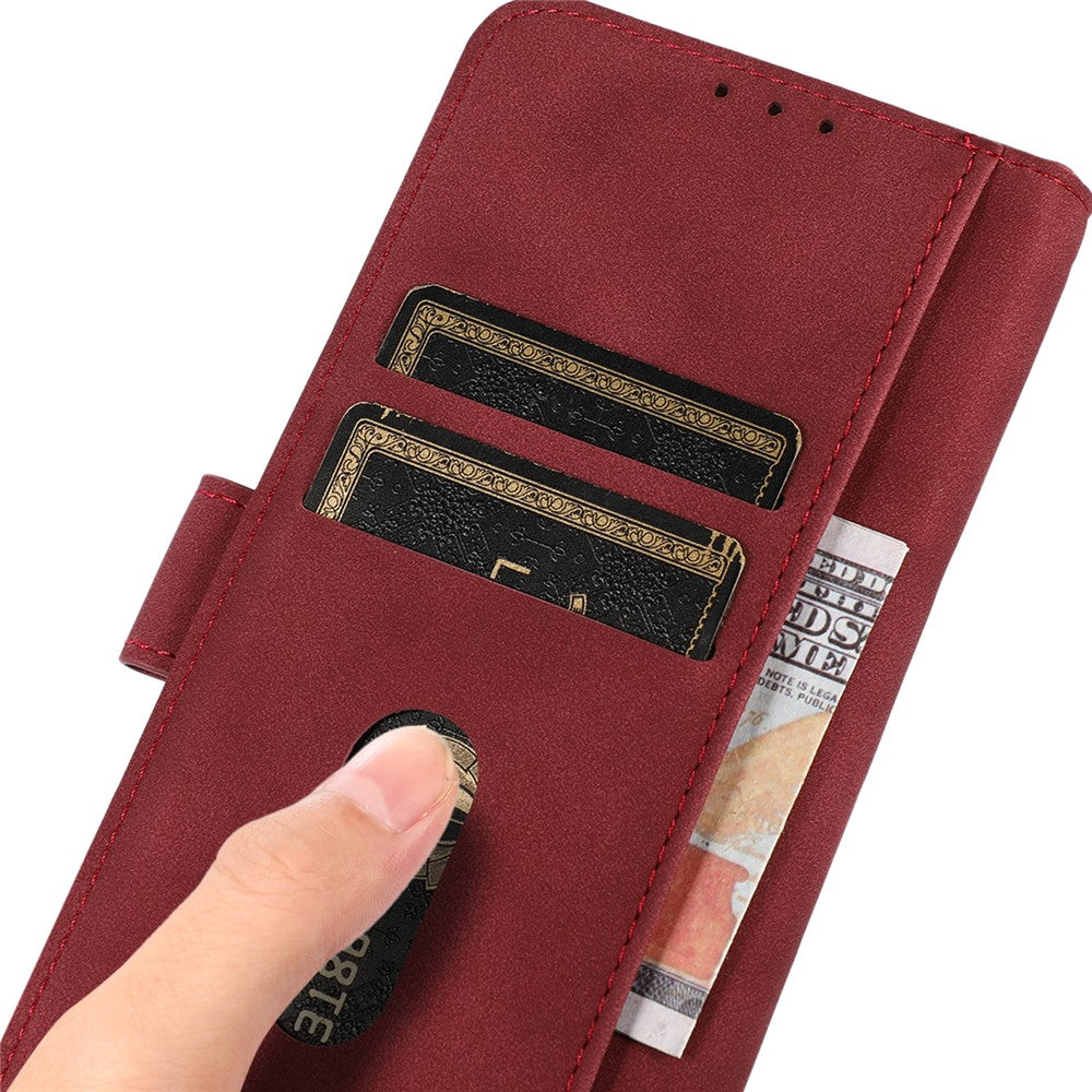 KHAZNEH Textured Anti-drop PU Leather Phone Cover Stand Wallet Case for Huawei nova 9