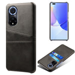 Dual Card Slots Design Phone Cover PU Leather + PC Hard Case for Huawei nova 9 / Honor 50