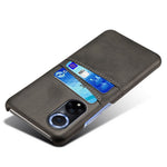 Dual Card Slots Design Phone Cover PU Leather + PC Hard Case for Huawei nova 9 / Honor 50