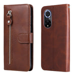 PU Leather Phone Case All-Inclusive Case with Zipper Pocket Design Wallet and Stand for Huawei nova 9/Honor 50