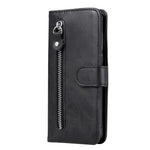 Zippered Pocket PU Leather Case Wallet Stand Design Phone Case for Huawei nova 8i/Honor 50 Lite