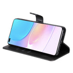 Zippered Pocket PU Leather Case Wallet Stand Design Phone Case for Huawei nova 8i/Honor 50 Lite