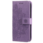 Imprinted Flower Pattern Soft TPU+PU Leather Stand Wallet Cover Case with Lanyard for Huawei nova 9/Honor 50