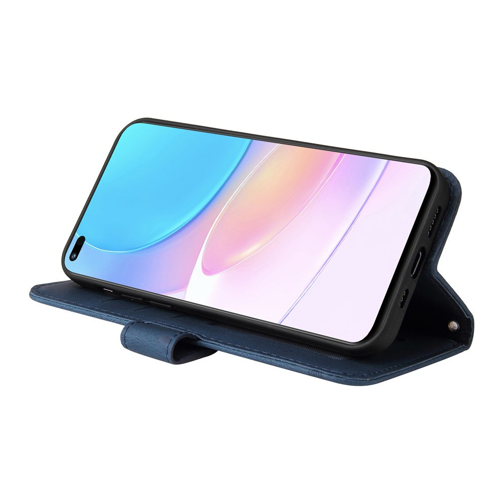 For Honor 50 Lite / Huawei nova 8i Leather Wallet Cases Skin Touch Phone Cover Stand with Strap