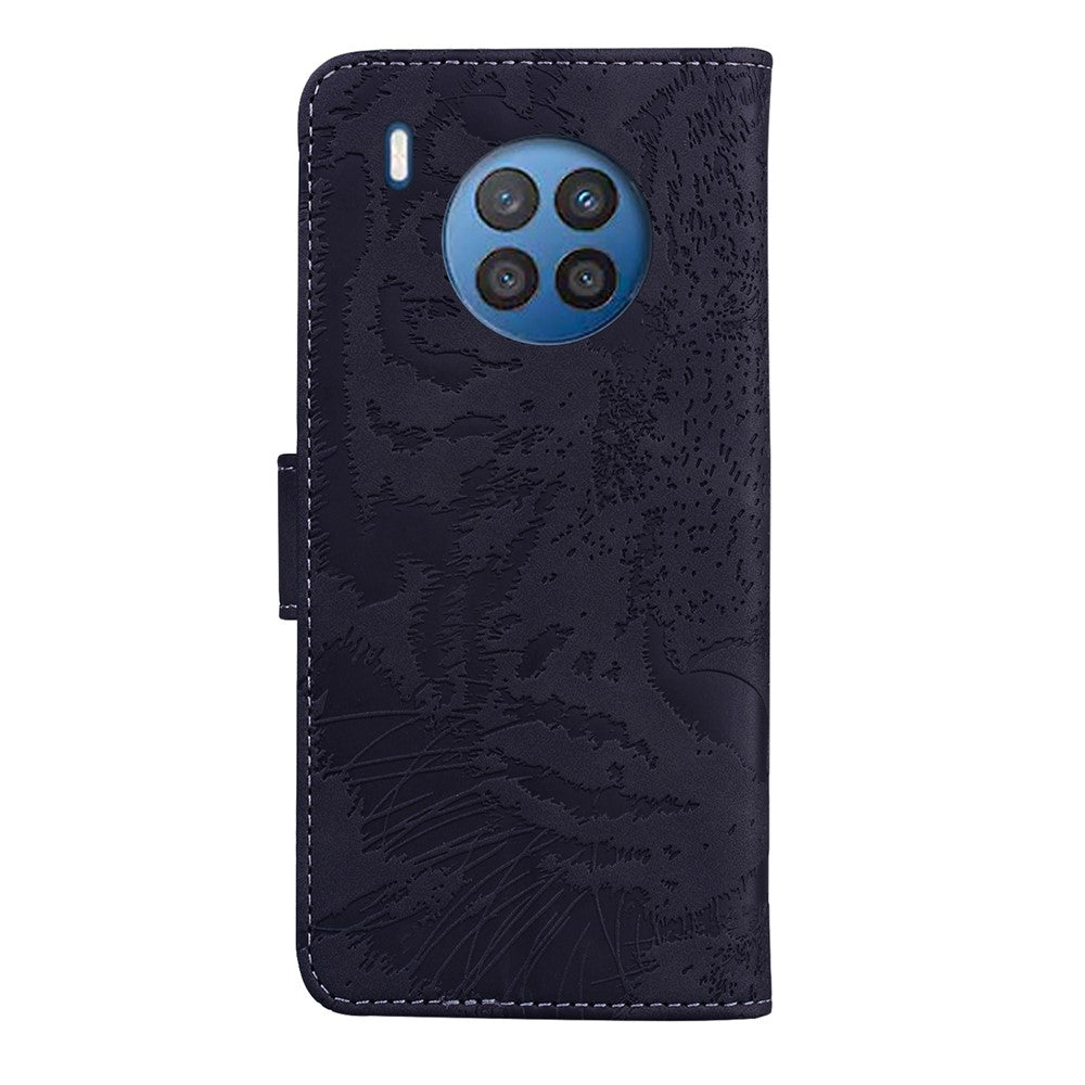 Tiger Pattern Imprinted Horizontal Flip PU Leather Case Magnetic Clasp Stand Wallet Phone Cover for Huawei nova 8i / Honor 50 Lite