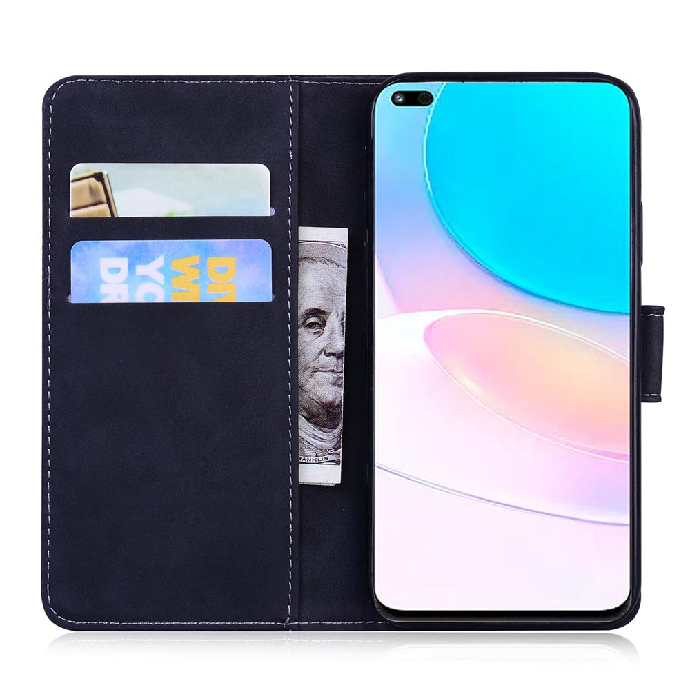 Tiger Pattern Imprinted Horizontal Flip PU Leather Case Magnetic Clasp Stand Wallet Phone Cover for Huawei nova 8i / Honor 50 Lite