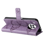 For Huawei nova 8i / Honor 50 Lite Wallet Case Floral Butterfly Imprinted Leather Phone Cover Stand