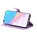 For Huawei nova 8i / Honor 50 Lite Wallet Case Floral Butterfly Imprinted Leather Phone Cover Stand