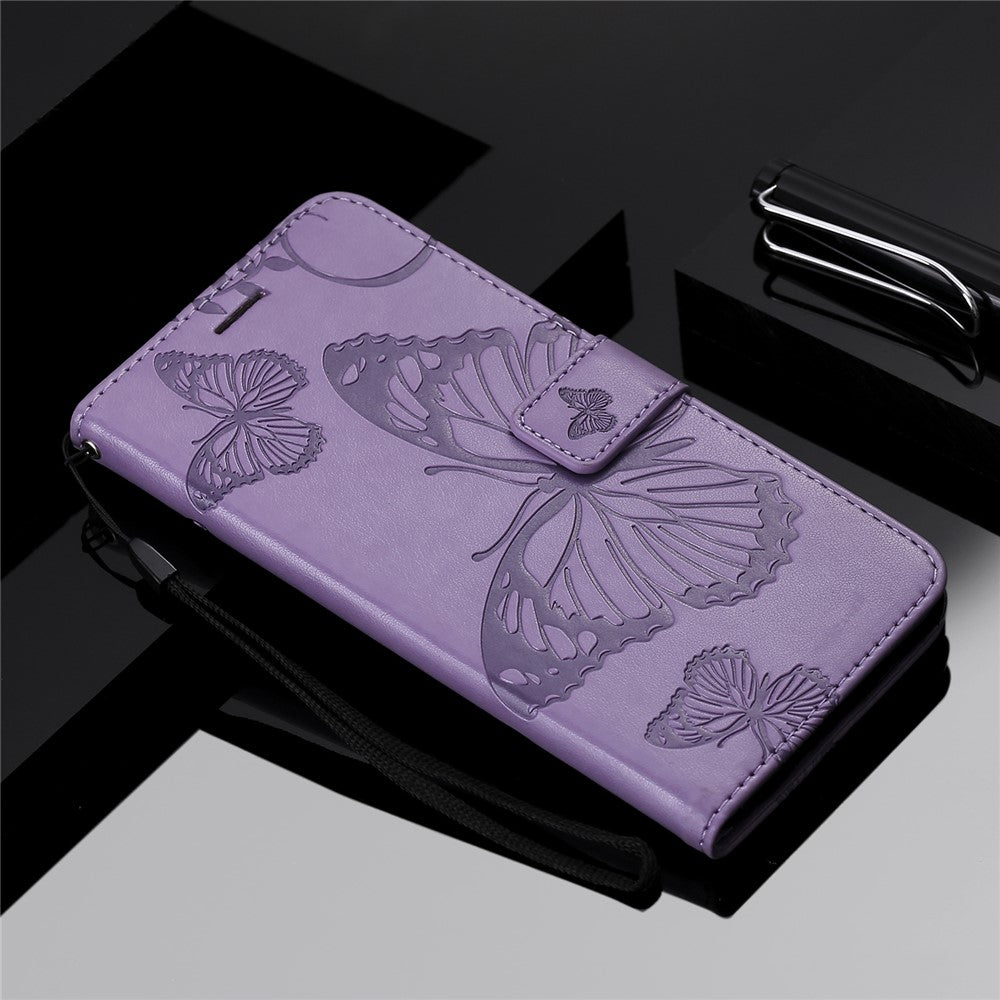 For Huawei nova 8i / Honor 50 Lite Wallet Case Floral Butterfly Imprinted Leather Phone Cover Stand