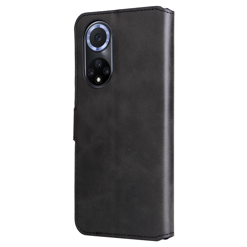 Impact-resistant Wallet Stand PU Leather + TPU Magnetic Clasp Phone Cover Case for Huawei nova 9/Honor 50