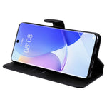 Impact-resistant Wallet Stand PU Leather + TPU Magnetic Clasp Phone Cover Case for Huawei nova 9/Honor 50