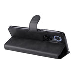 Impact-resistant Wallet Stand PU Leather + TPU Magnetic Clasp Phone Cover Case for Huawei nova 9/Honor 50
