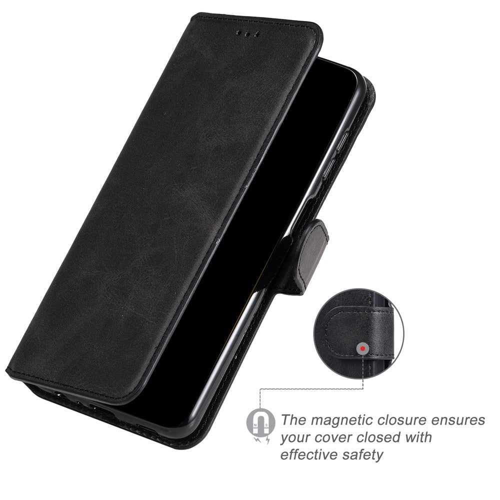 Impact-resistant Wallet Stand PU Leather + TPU Magnetic Clasp Phone Cover Case for Huawei nova 9/Honor 50