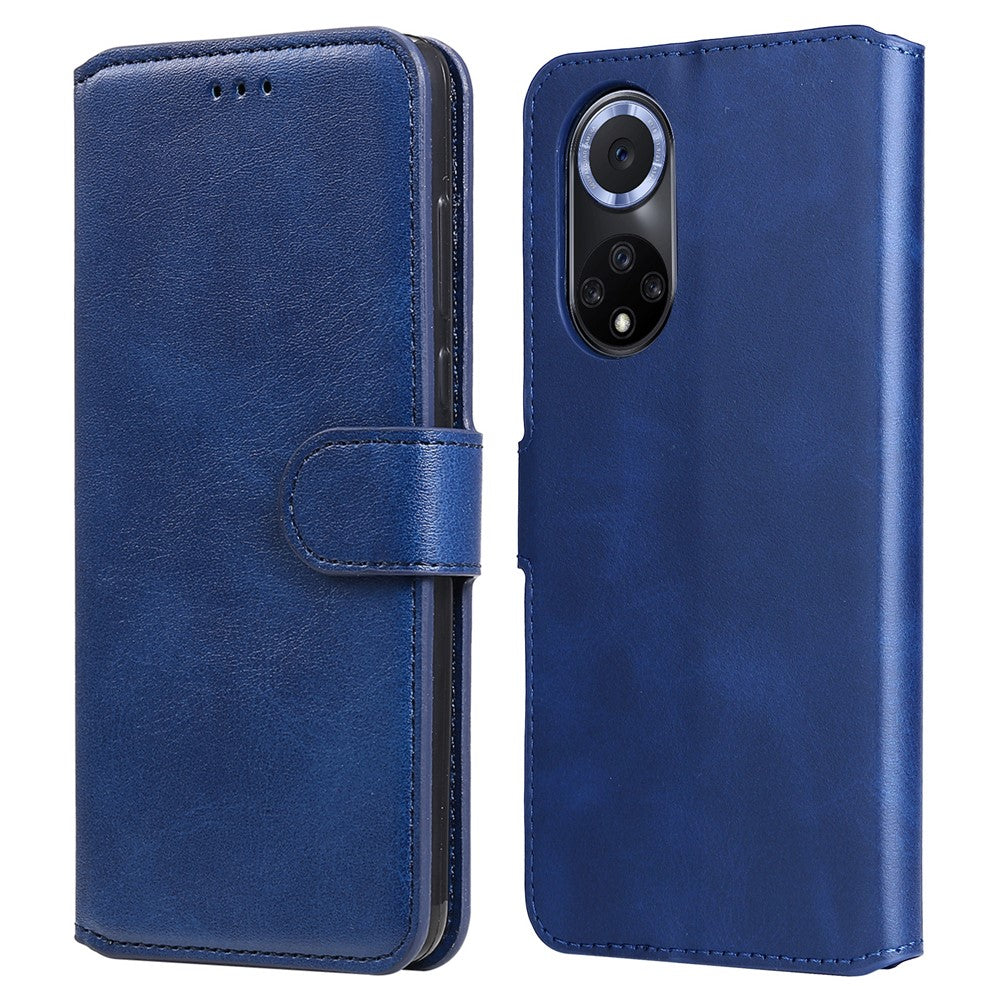Impact-resistant Wallet Stand PU Leather + TPU Magnetic Clasp Phone Cover Case for Huawei nova 9/Honor 50