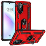 Rotary Ring Holder Kickstand PC + TPU Dual-layer Hybrid Phone Cover with Built-in Metal Sheet for Huawei nova 8 5G