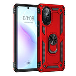 Rotary Ring Holder Kickstand PC + TPU Dual-layer Hybrid Phone Cover with Built-in Metal Sheet for Huawei nova 8 5G