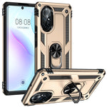 Rotary Ring Holder Kickstand PC + TPU Dual-layer Hybrid Phone Cover with Built-in Metal Sheet for Huawei nova 8 5G