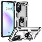 Rotary Ring Holder Kickstand PC + TPU Dual-layer Hybrid Phone Cover with Built-in Metal Sheet for Huawei nova 8 5G