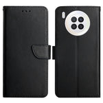 Anti-scratch Genuine Leather Nappa Texture Flip Phone Covering Phone Case Magnetic Closure Stand Wallet for Huawei nova 8i / Honor 50 Lite