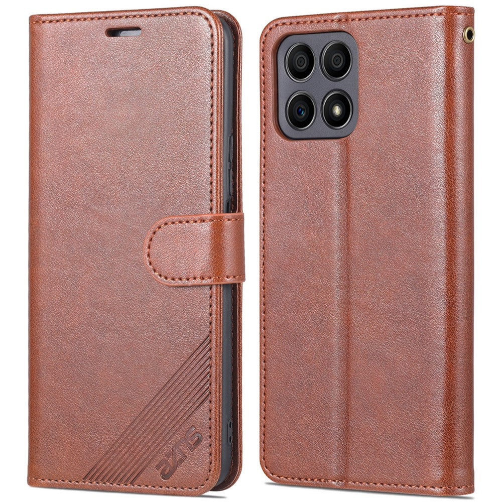AZNS PU Leather + TPU All-inclusive Protection Phone Case with Stand Wallet for Honor X30i