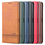 AZNS Magnetic Auto-absorbed Wallet Stand Design PU Leather Shockproof Phone Cover Case for Honor X30i