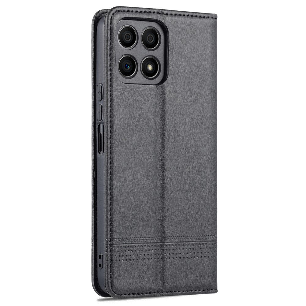 AZNS Magnetic Auto-absorbed Wallet Stand Design PU Leather Shockproof Phone Cover Case for Honor X30i