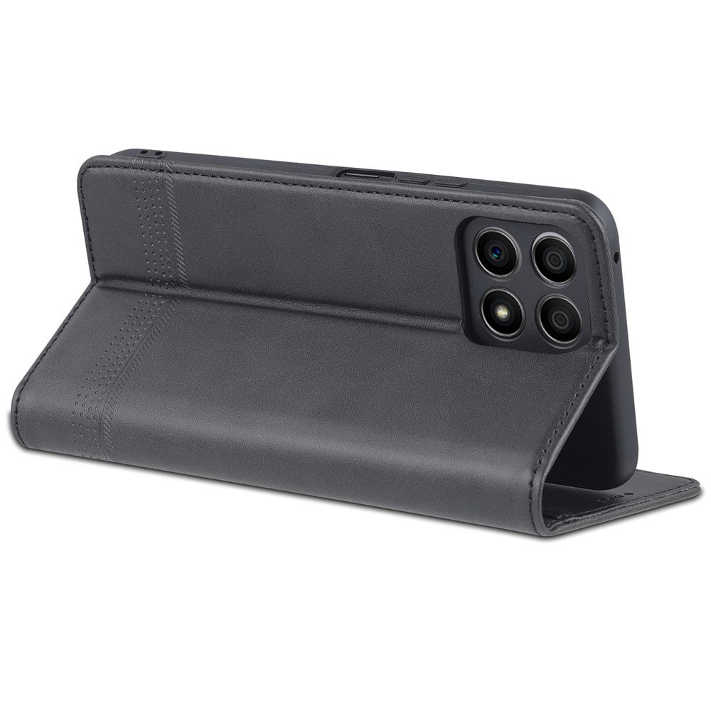 AZNS Magnetic Auto-absorbed Wallet Stand Design PU Leather Shockproof Phone Cover Case for Honor X30i