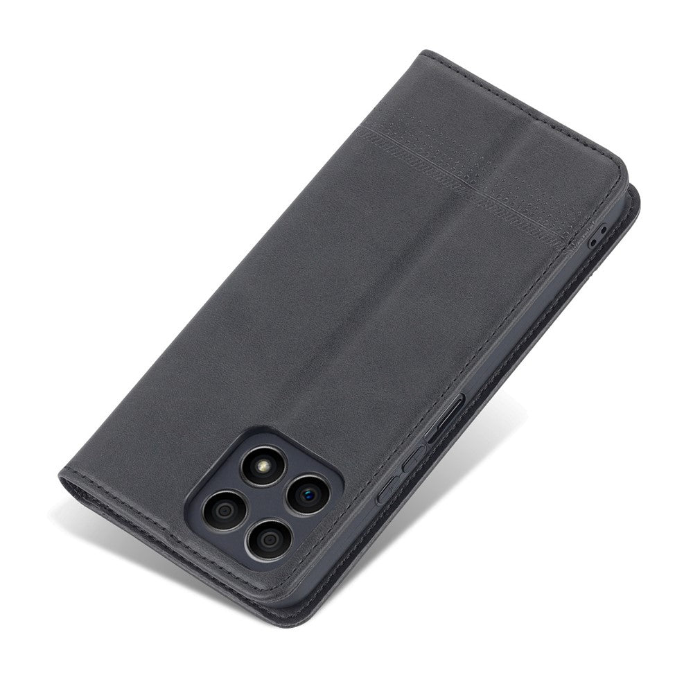AZNS Magnetic Auto-absorbed Wallet Stand Design PU Leather Shockproof Phone Cover Case for Honor X30i