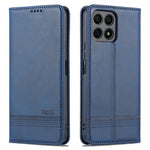 AZNS Magnetic Auto-absorbed Wallet Stand Design PU Leather Shockproof Phone Cover Case for Honor X30i