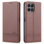 AZNS Magnetic Auto-absorbed Wallet Stand Design PU Leather Shockproof Phone Cover Case for Honor X30i