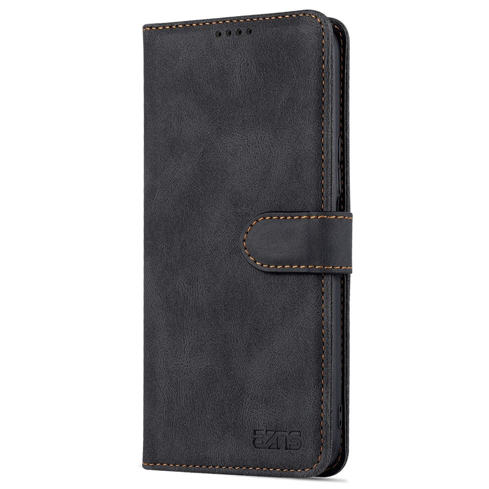 AZNS Magnetic Closure PU Leather Flip Wallet Case Stand Shockproof TPU Inner Shell Phone Cover for Honor X30i