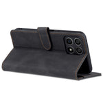 AZNS Magnetic Closure PU Leather Flip Wallet Case Stand Shockproof TPU Inner Shell Phone Cover for Honor X30i