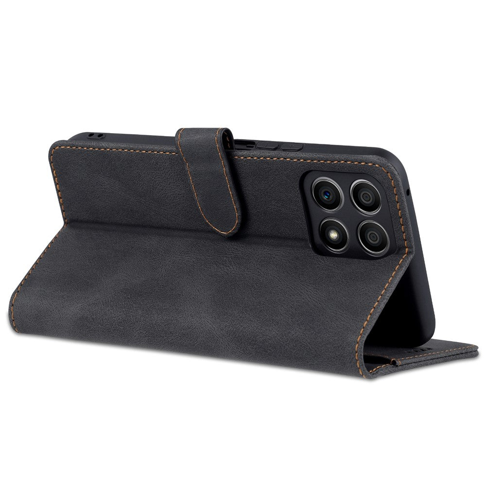 AZNS Magnetic Closure PU Leather Flip Wallet Case Stand Shockproof TPU Inner Shell Phone Cover for Honor X30i