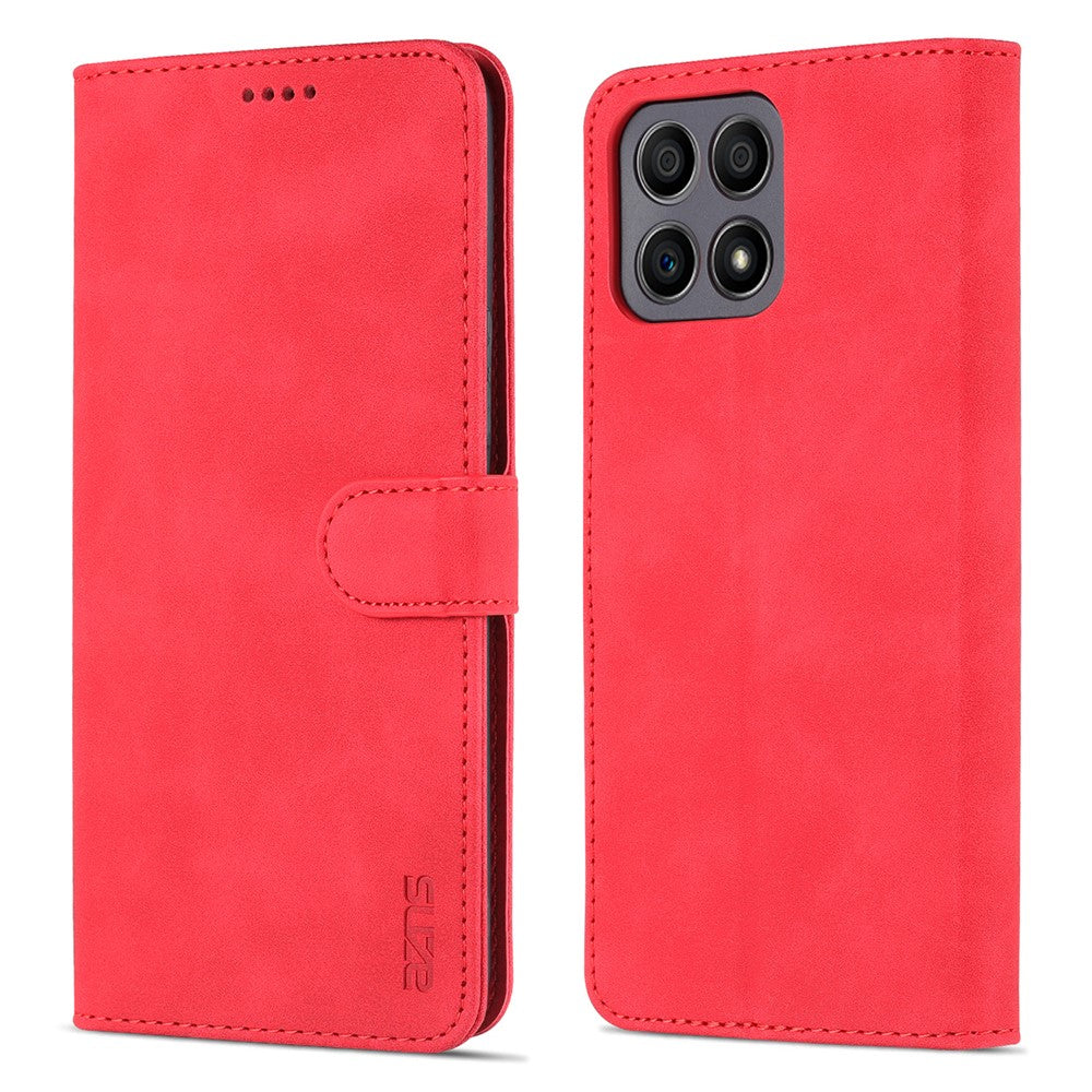 AZNS PU Leather Wallet Stand Anti-fall Shockproof Protective Phone Case Cover for Honor X30i