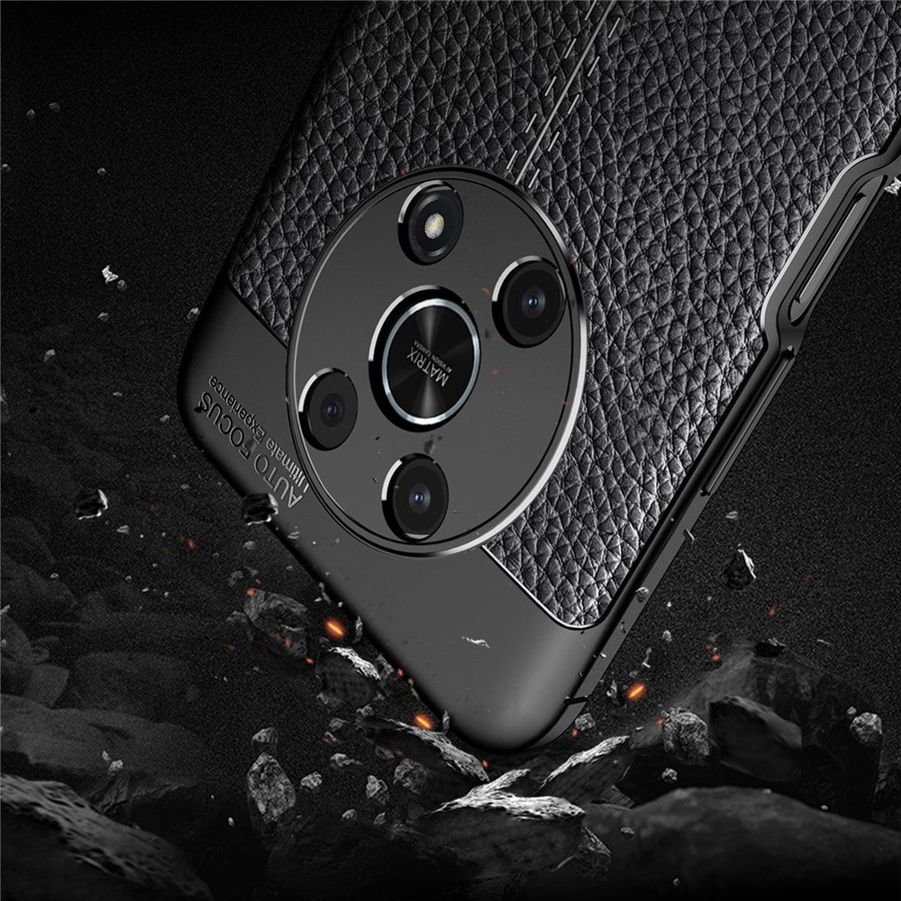 Slim Business Litchi Texture Flexible TPU Scratch-Resistant Drop Protection Cover for Honor X30 / X9 5G / Magic4 Lite 5G