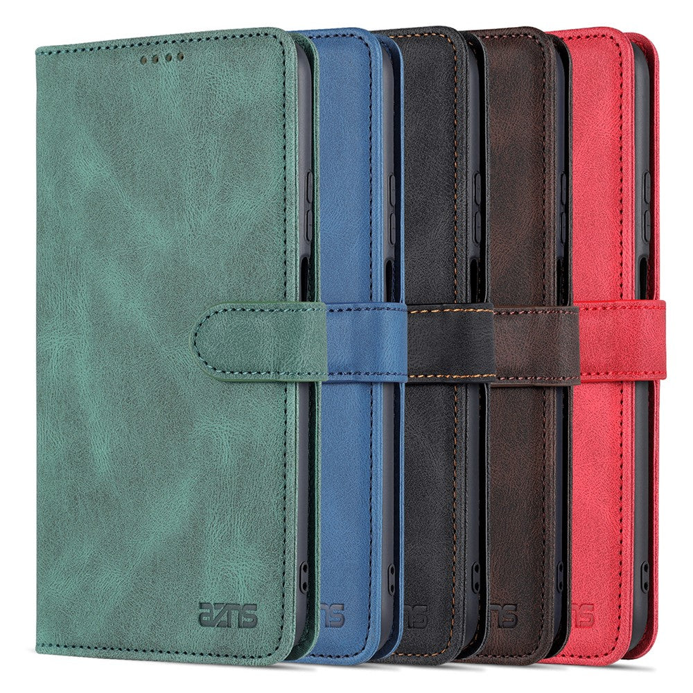 AZNS All-round Protection PU Leather Wallet Stand Shockproof Phone Case Cover for Honor X30 Max