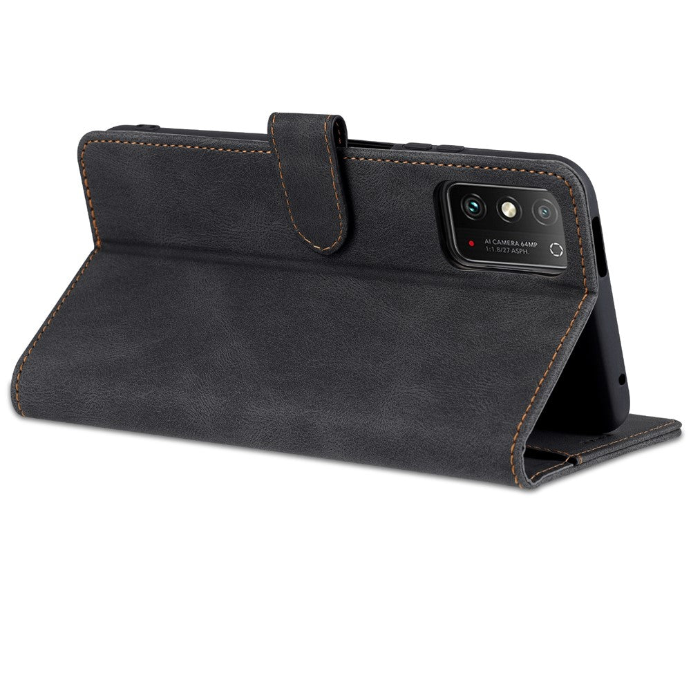 AZNS All-round Protection PU Leather Wallet Stand Shockproof Phone Case Cover for Honor X30 Max