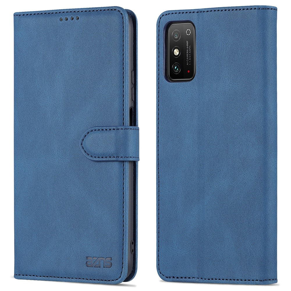 AZNS All-round Protection PU Leather Wallet Stand Shockproof Phone Case Cover for Honor X30 Max