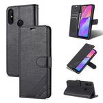 AZNS Textured PU Leather Wallet Case Inner TPU Magnetic Protective Flip Cover with Stand Function for Huawei Enjoy 20e