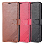 AZNS Textured PU Leather Wallet Case Inner TPU Magnetic Protective Flip Cover with Stand Function for Huawei Enjoy 20e