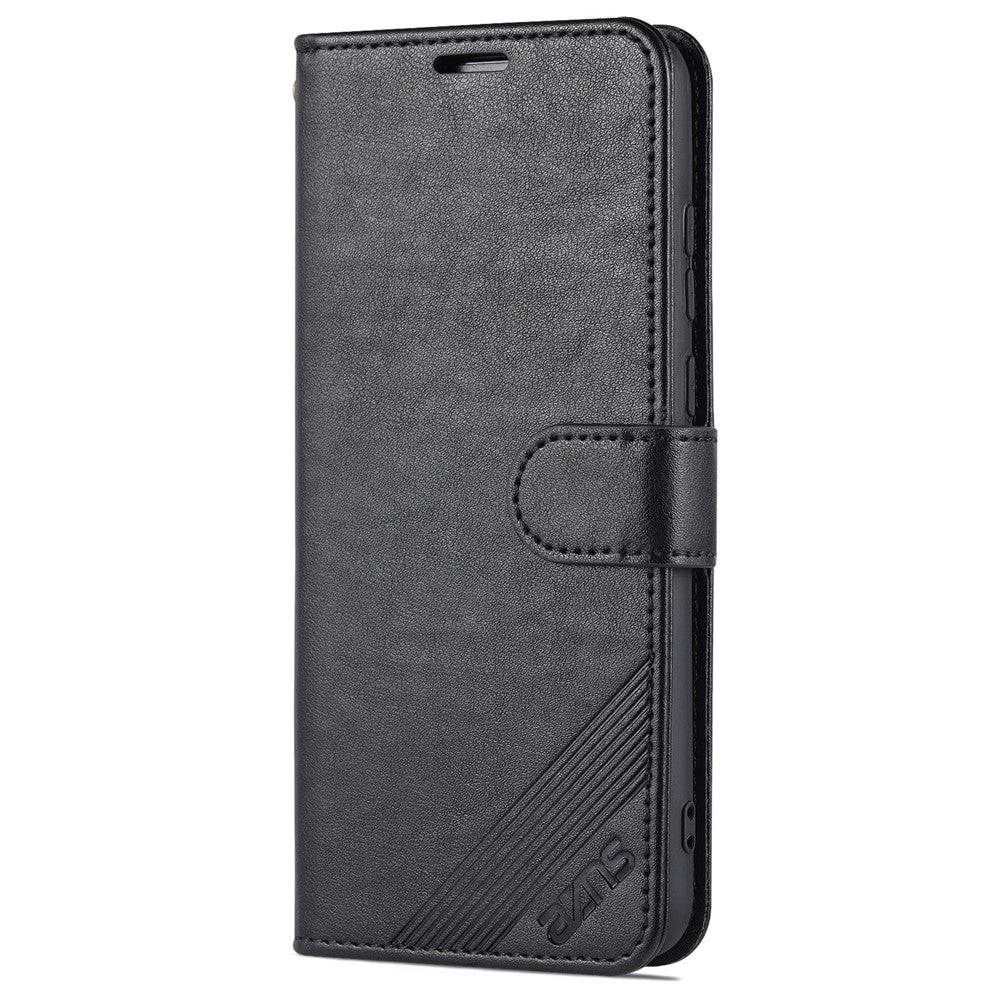 AZNS Textured PU Leather Wallet Case Inner TPU Magnetic Protective Flip Cover with Stand Function for Huawei Enjoy 20e