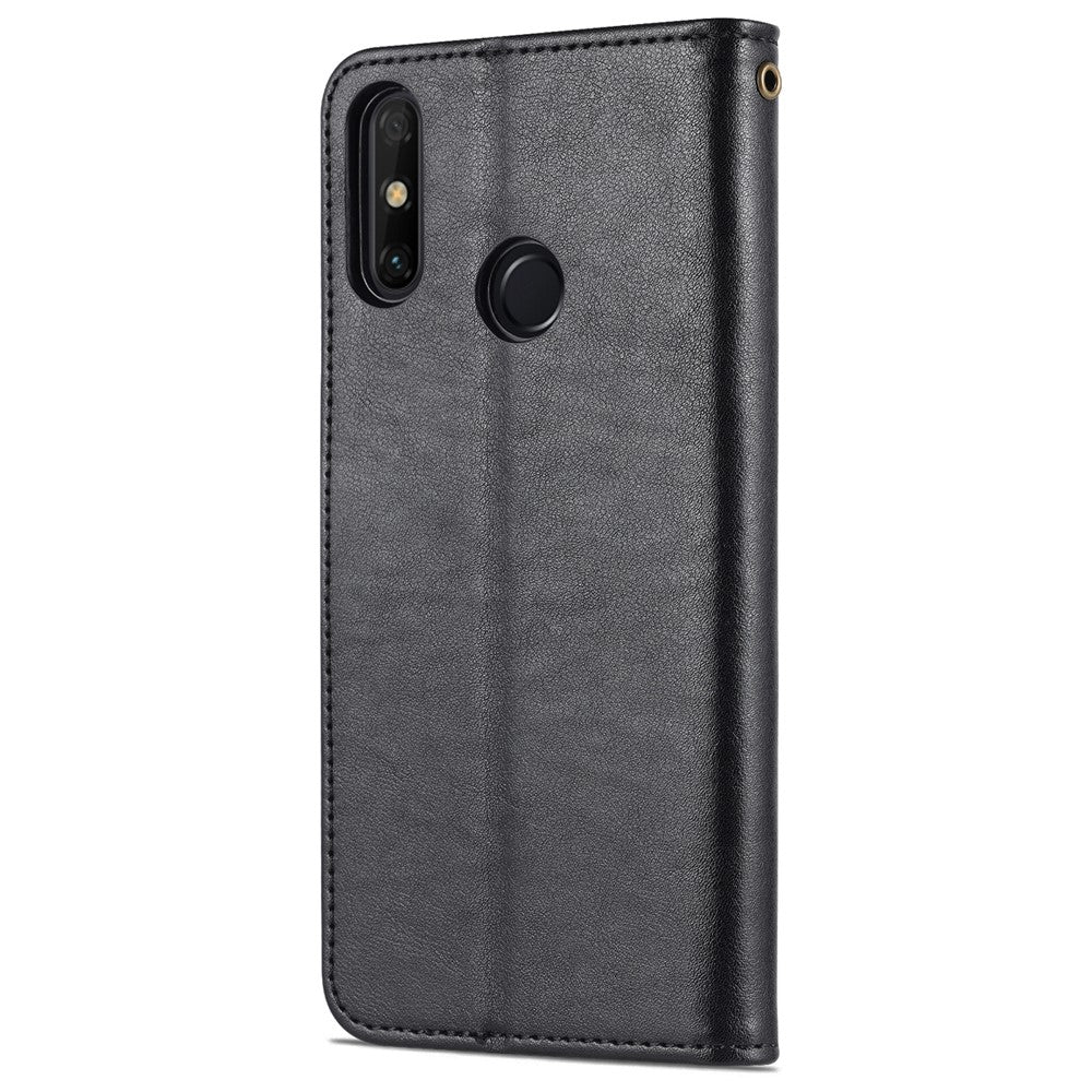 AZNS Textured PU Leather Wallet Case Inner TPU Magnetic Protective Flip Cover with Stand Function for Huawei Enjoy 20e