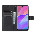 AZNS Textured PU Leather Wallet Case Inner TPU Magnetic Protective Flip Cover with Stand Function for Huawei Enjoy 20e