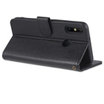 AZNS Textured PU Leather Wallet Case Inner TPU Magnetic Protective Flip Cover with Stand Function for Huawei Enjoy 20e