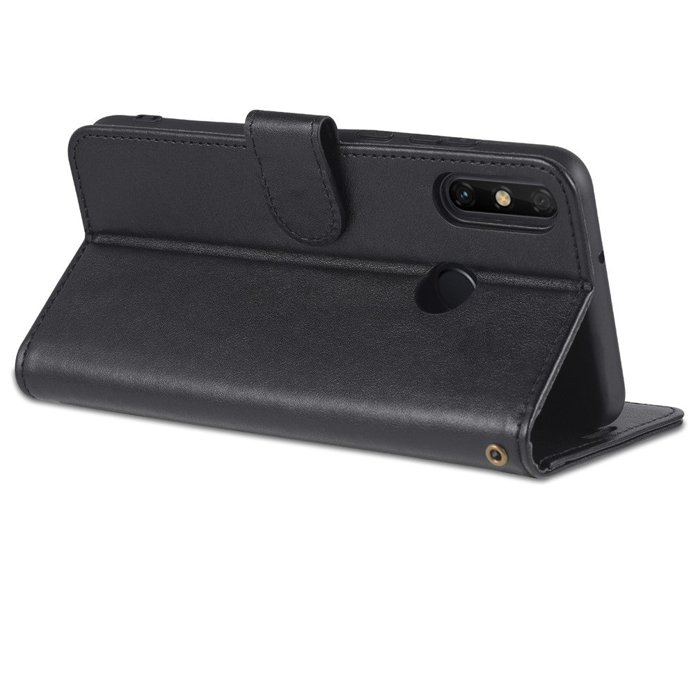 AZNS Textured PU Leather Wallet Case Inner TPU Magnetic Protective Flip Cover with Stand Function for Huawei Enjoy 20e