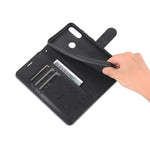 AZNS Textured PU Leather Wallet Case Inner TPU Magnetic Protective Flip Cover with Stand Function for Huawei Enjoy 20e