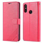 AZNS Textured PU Leather Wallet Case Inner TPU Magnetic Protective Flip Cover with Stand Function for Huawei Enjoy 20e