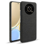 For Honor X30 / X9 5G / Magic4 Lite 5G Solid Color Cloth Coated Phone Case Incomplete Covering Hard PC Protective Cover