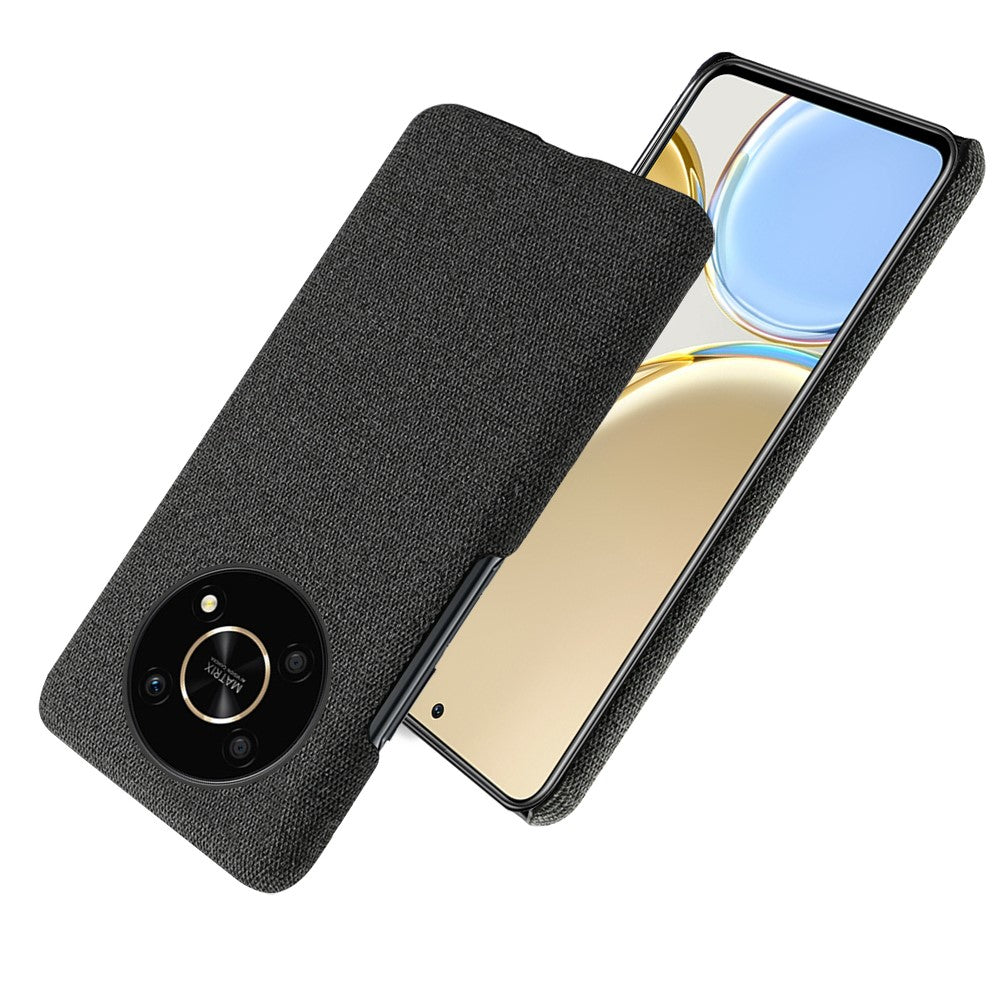 For Honor X30 / X9 5G / Magic4 Lite 5G Solid Color Cloth Coated Phone Case Incomplete Covering Hard PC Protective Cover