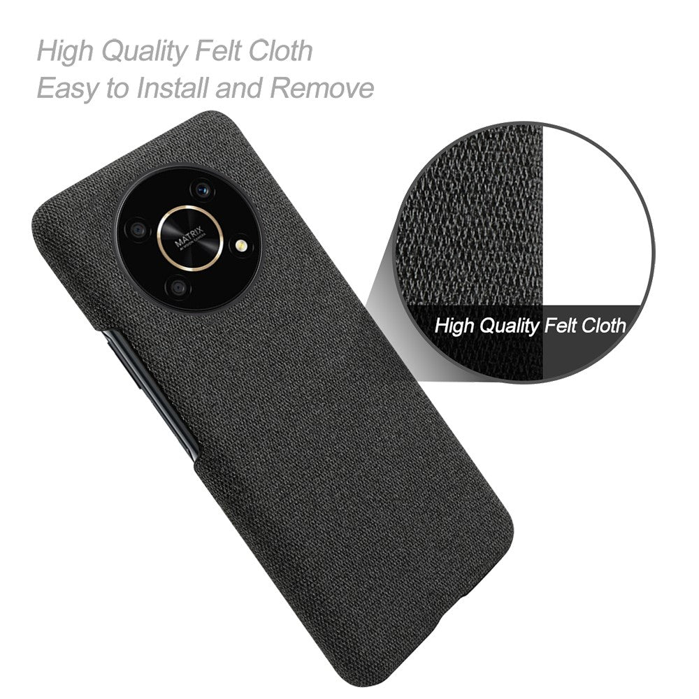For Honor X30 / X9 5G / Magic4 Lite 5G Solid Color Cloth Coated Phone Case Incomplete Covering Hard PC Protective Cover